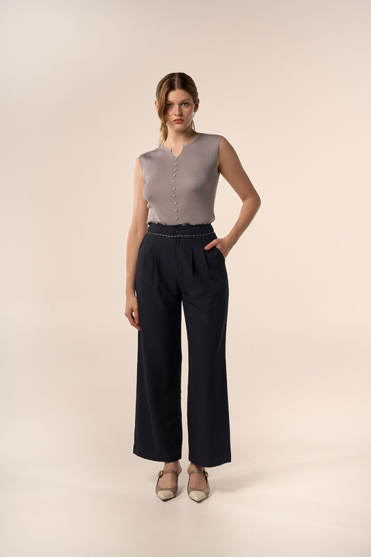 PANTALON CENDRÉ NOIR